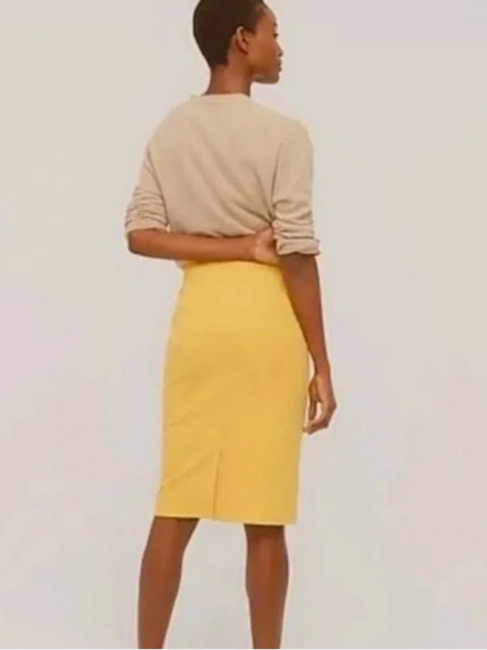 J.Crew 2 Pencil® skirt in yellow office preppy NEW